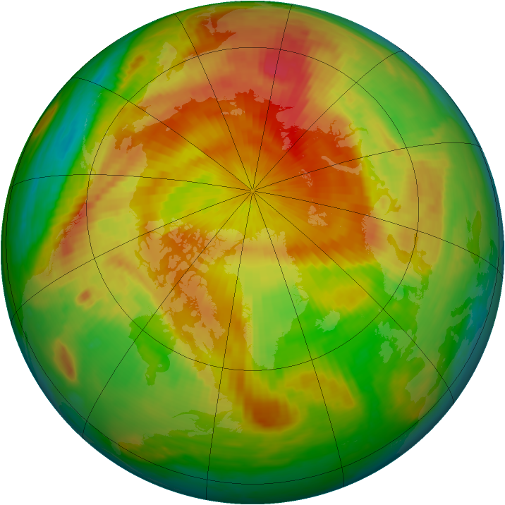 Arctic ozone map for 02 May 1999